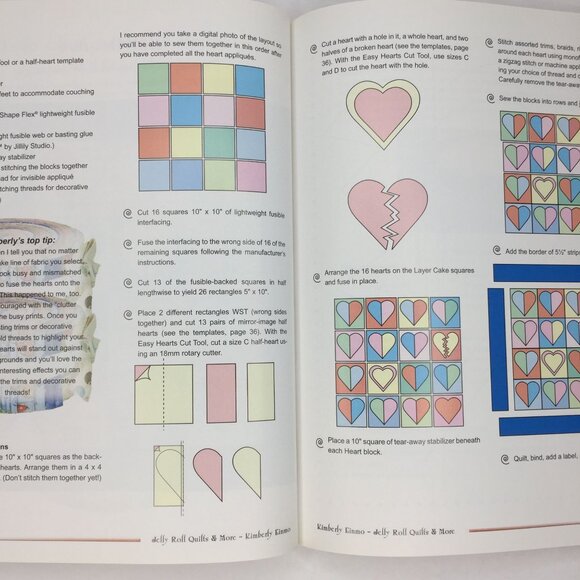 Kimberly Einmo Jelly Roll Quilts & More Quilting Patterns Designs Ideas Book - Picture 5 of 12